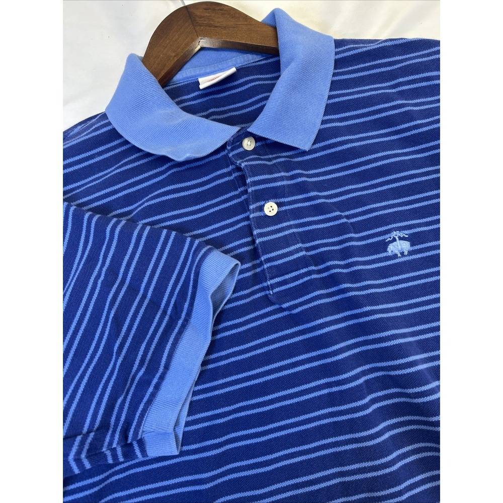Brooks Brothers Polo Performance‎ Fit Shirt Men's L Short Sleeve Blue Cotton